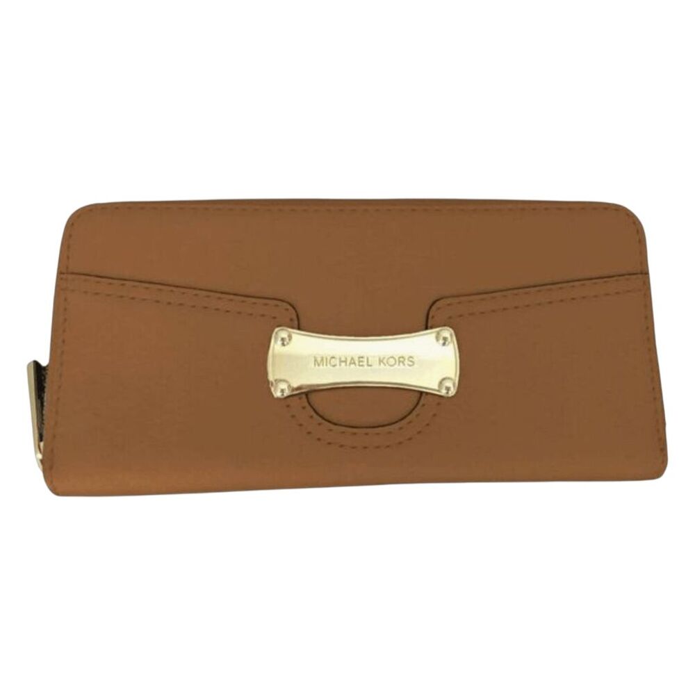 MICHAEL KORS Saratoga Camel Leather Wallet